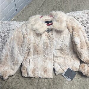 Marc New York Cream Faux Fur Jacket